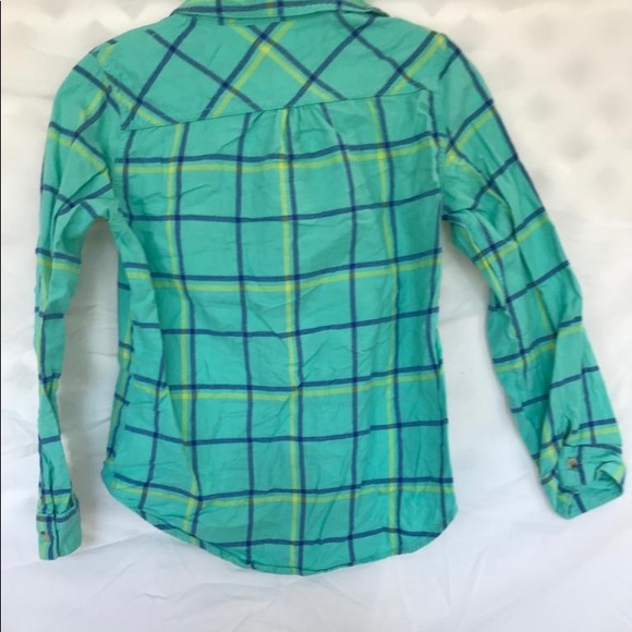 Bright plaid button down - Picture 3 of 3